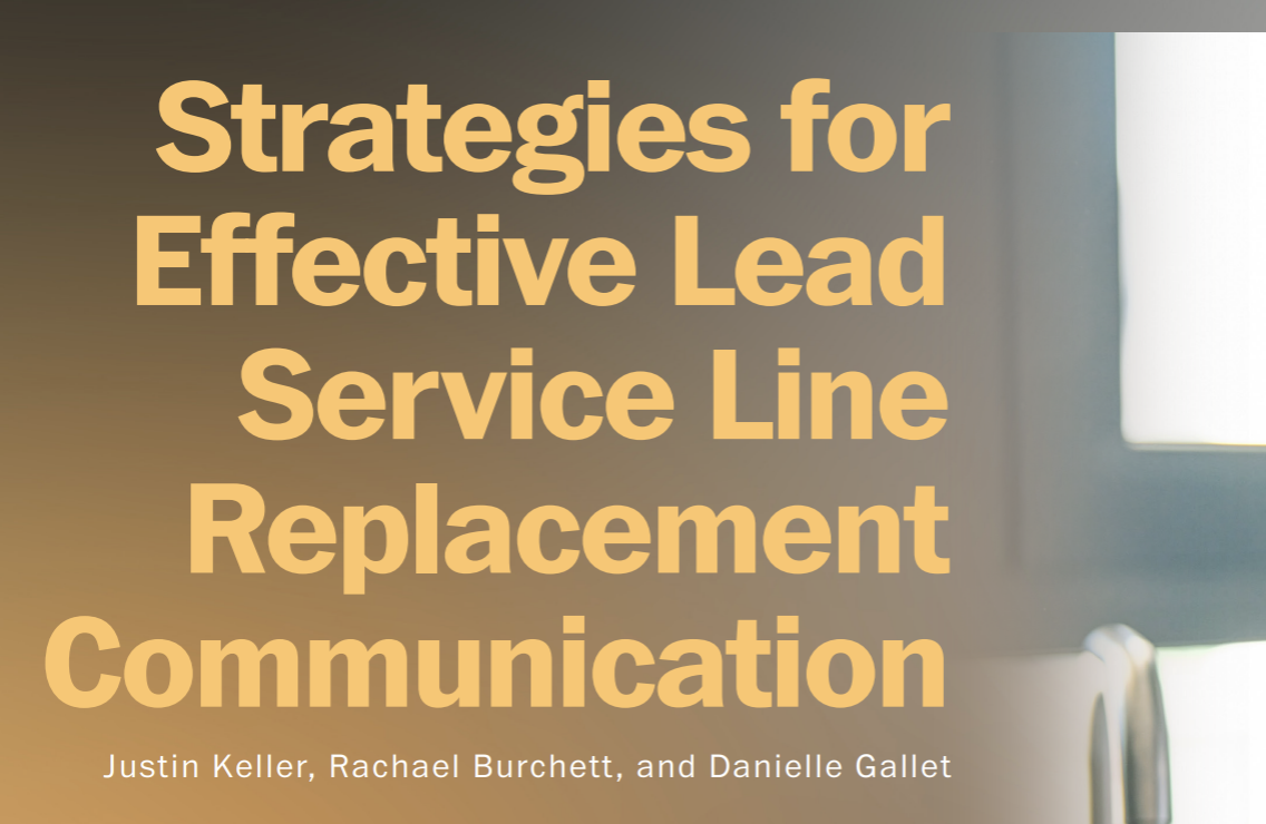 Cover of Journal AWWA report